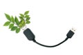 USBÃÂ plugÃÂ for green IT Royalty Free Stock Photo