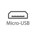 Usb port icon. Micro-USB sign. Vector illustration, flat design