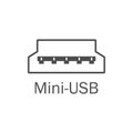 Usb port icon. Mini-usb. Vector illustration, flat design Royalty Free Stock Photo