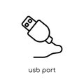 Usb port icon from User interface collection. Royalty Free Stock Photo