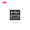 Usb port icon vector design isolated 4 Royalty Free Stock Photo