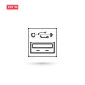 Usb port icon vector design isolated 3