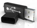 Usb Removable Flash Shows Portable Storage Or Memory