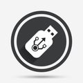 Usb sign icon. Usb flash drive stick symbol. Royalty Free Stock Photo