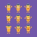 Usb Stick Emoji Character Set Royalty Free Stock Photo