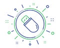 Usb stick line icon. Computer memory component sign. Data storage. Vector Royalty Free Stock Photo