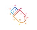 Usb stick line icon. Computer memory component sign. Data storage. Vector Royalty Free Stock Photo