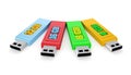 4 usb sticks with capacities