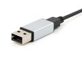 Usb to micro usb adapter cable connected for device charging or data transfer Royalty Free Stock Photo