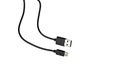 Usb to micro usb cable on white background copy space