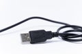 USB type B charging cable for mobile portable devices Royalty Free Stock Photo