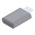 Usb type c adapter icon, isometric style Royalty Free Stock Photo