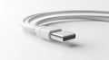 USB Type-C charging cable on white background for fast charging and data transfer Royalty Free Stock Photo
