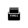USB type C icon. Vector Royalty Free Stock Photo