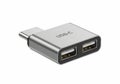 Usb type c to dual usb port adapter for charging and data transfer Royalty Free Stock Photo