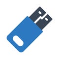 USB vector glyph color icon Royalty Free Stock Photo