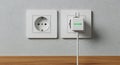 USB Wall Charger and Empty Socket Royalty Free Stock Photo