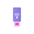 Usb, Wifi, Service, Signal  Flat Color Icon. Vector icon banner Template Royalty Free Stock Photo