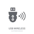 usb wireless adapter icon. Trendy usb wireless adapter logo concept on white background from Electronic Devices collection Royalty Free Stock Photo