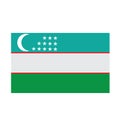 Usbekistan flag icon Royalty Free Stock Photo