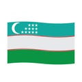 Usbekistan flag icon Royalty Free Stock Photo