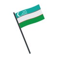 Usbekistan flag icon Royalty Free Stock Photo