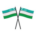 Usbekistan flag icon Royalty Free Stock Photo