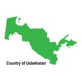 Usbekistan map icon Royalty Free Stock Photo