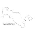 Usbekistan map icon Royalty Free Stock Photo