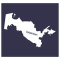 Usbekistan map icon Royalty Free Stock Photo