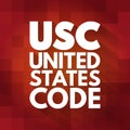 USC - United States Code acronym, concept background