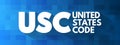 USC - United States Code acronym, concept background