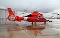 USCG Eurocopter AS-365N Dauphin Resque helicopter at MCAS Miramar Royalty Free Stock Photo