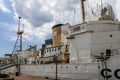 The USCGC Taney WHEC-37 on the riverfront in downtown Baltimore Maryland Royalty Free Stock Photo