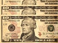 USD 10 United States Dollar Bills Close Up Royalty Free Stock Photo