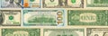 usd banknotes creative layout. Background from United States banknotes, euro