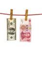 USD and RMB hanging