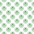 USDA organic icon seamless pattern on white Royalty Free Stock Photo