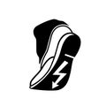 Use Anti Static Footwear Black Icon, Vector Illustration, Isolate On White Background Label. EPS10