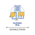 Use bubble wrap concept icon Royalty Free Stock Photo