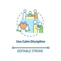 Use calm discipline concept icon