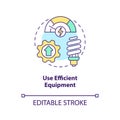 Use efficient equipment concept icon