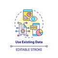 Use existing data concept icon