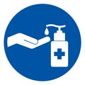 Use Hand Sanitizer Symbol Sign ,Vector Illustration, Isolate On White Background Label. EPS10