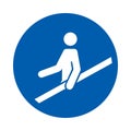 Use handrail. M012. Standard ISO 7010. Safety and precaution signs, for every factory and business