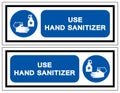 Use Hands Sanitise Symbol Sign, Vector Illustration, Isolate On White Background Label. EPS10
