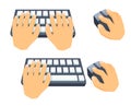 Use keyboard and mouse Royalty Free Stock Photo