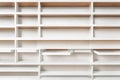 Use this laminated hardwood white merchandising shelf display to display products in a store.