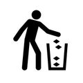 Use Litter Black Icon ,Vector Illustration, Isolate On White Background Label. EPS10 Royalty Free Stock Photo