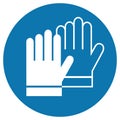 Use protective gloves vector sign